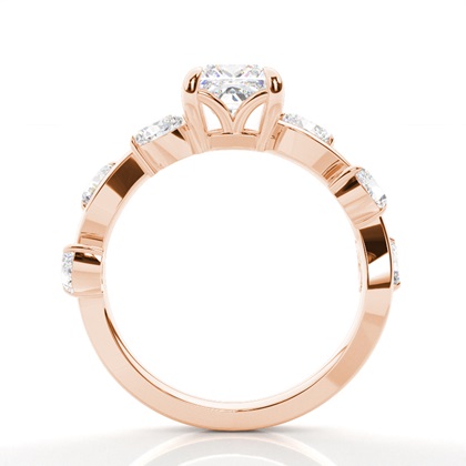 Krappenbesetzter Diamant-Verlobungsring