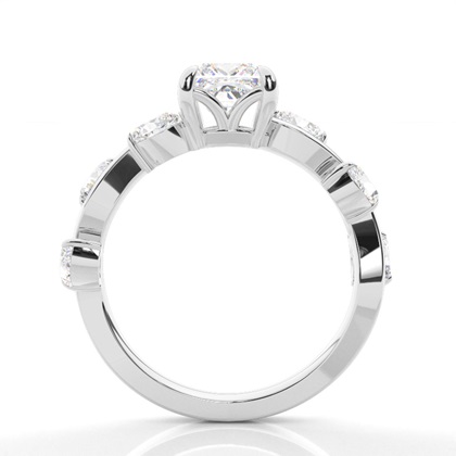 Krappenbesetzter Diamant-Verlobungsring