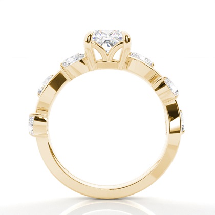 Krappenbesetzter Diamant-Verlobungsring