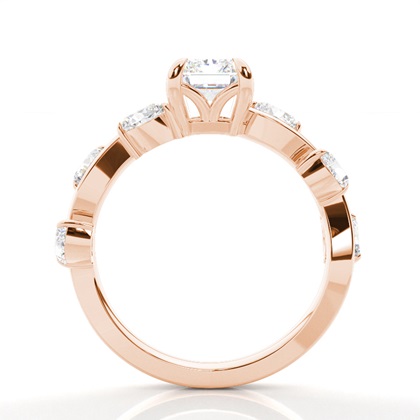 Krappenbesetzter Diamant-Verlobungsring