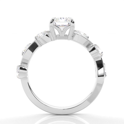 Krappenbesetzter Diamant-Verlobungsring