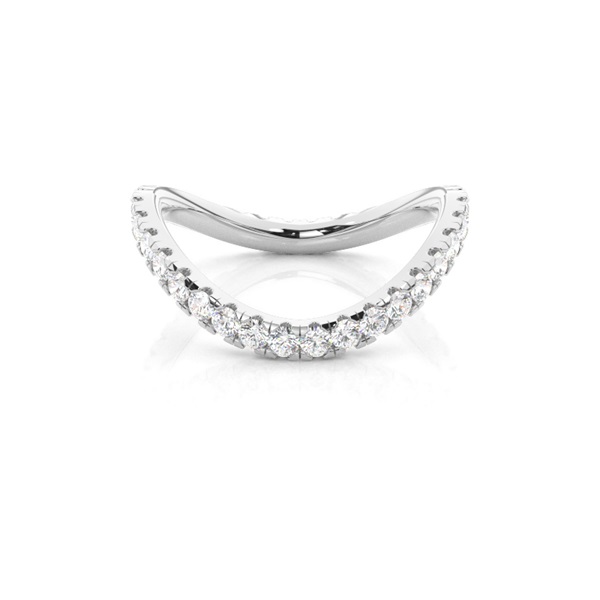 Runde Diamant-Ehering in Mikro-Krappenfassung