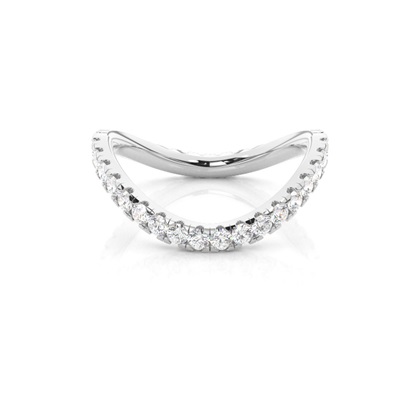 Runde Diamant-Ehering in Mikro-Krappenfassung