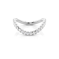 Runde Diamant-Ehering in Mikro-Krappenfassung