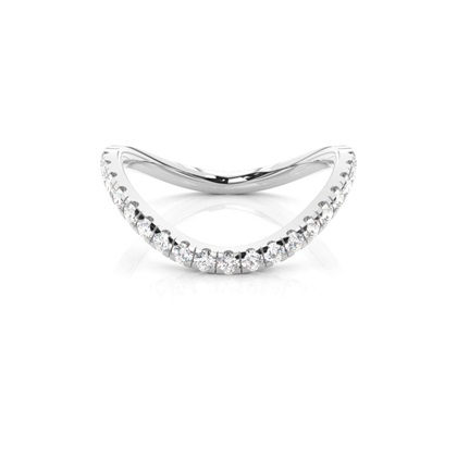 Runde Diamant-Ehering in Mikro-Krappenfassung
