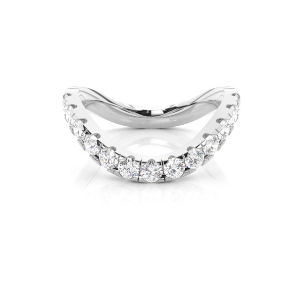 Runde Diamant-Ehering in Mikro-Krappenfassung