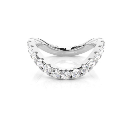 Runde Diamant-Ehering in Mikro-Krappenfassung