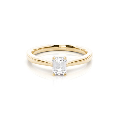 Yellow Gold Solitaire Diamond Rings 
