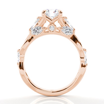 Krappenbesetzter Diamant-Verlobungsring