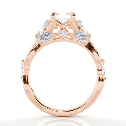 Krappenbesetzter Diamant-Verlobungsring