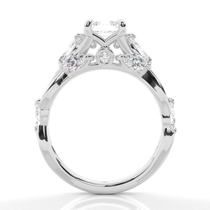 Krappenbesetzter Diamant-Verlobungsring