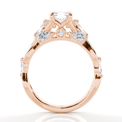 Krappenbesetzter Diamant-Verlobungsring