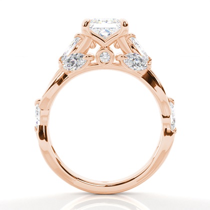 Krappenbesetzter Diamant-Verlobungsring