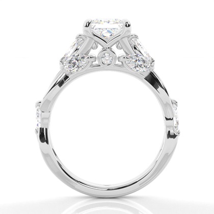 Krappenbesetzter Diamant-Verlobungsring