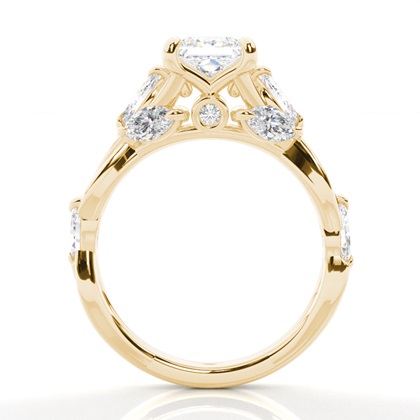 Krappenbesetzter Diamant-Verlobungsring