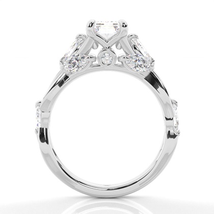 Krappenbesetzter Diamant-Verlobungsring