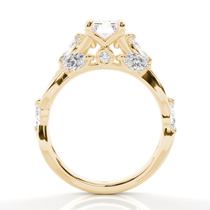 Krappenbesetzter Diamant-Verlobungsring