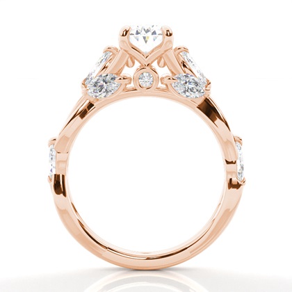 Krappenbesetzter Diamant-Verlobungsring