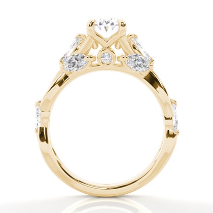 Krappenbesetzter Diamant-Verlobungsring