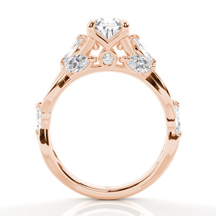 Krappenbesetzter Diamant-Verlobungsring