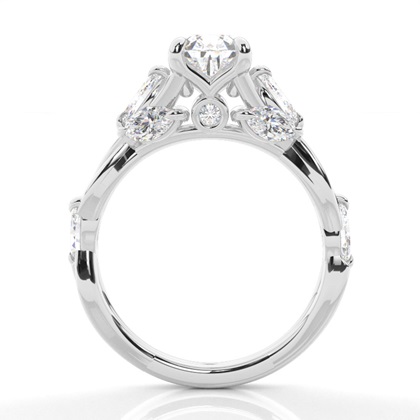 Krappenbesetzter Diamant-Verlobungsring