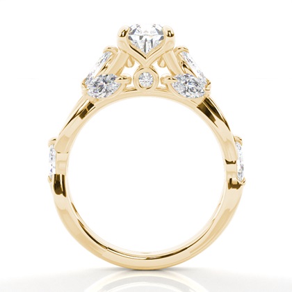 Krappenbesetzter Diamant-Verlobungsring