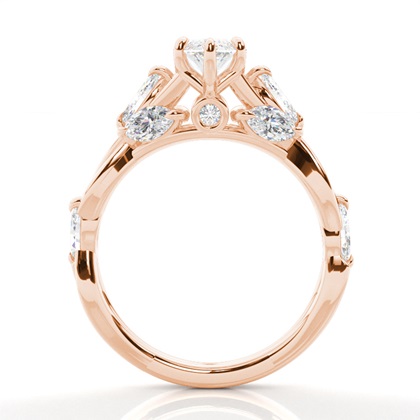 Krappenbesetzter Diamant-Verlobungsring