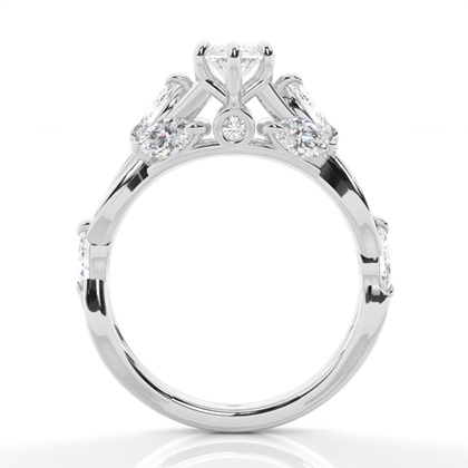 Krappenbesetzter Diamant-Verlobungsring