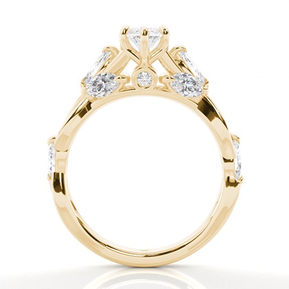 Krappenbesetzter Diamant-Verlobungsring