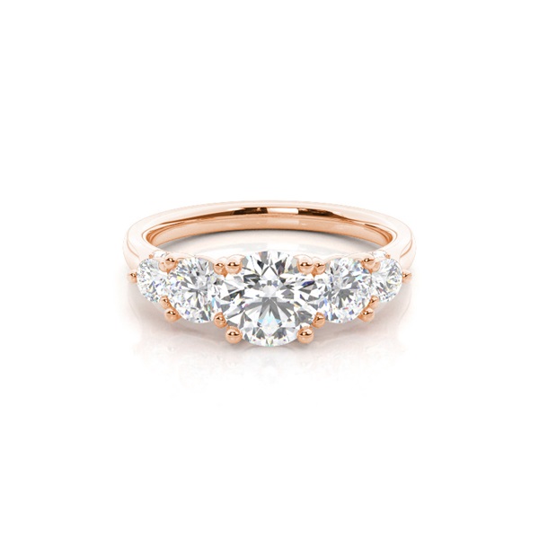 Prong Setting Diamond Five Stone Ring
