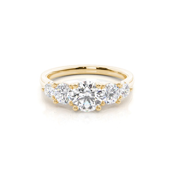Prong Setting Diamond Five Stone Ring