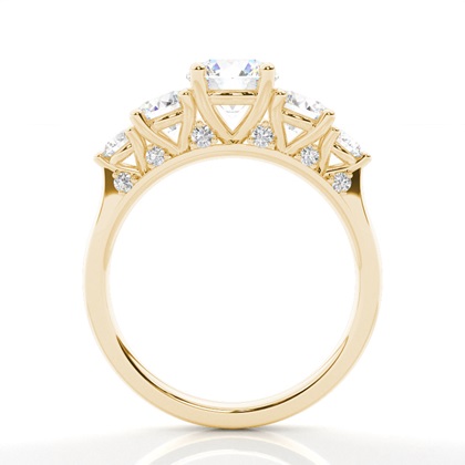 Yellow Gold 5 Stone Diamond Rings