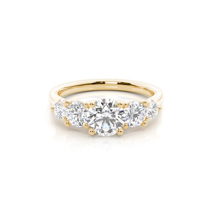 Yellow Gold 5 Stone Diamond Rings