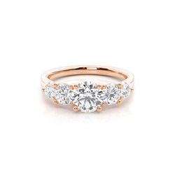 Prong Setting Diamond Five Stone Ring
