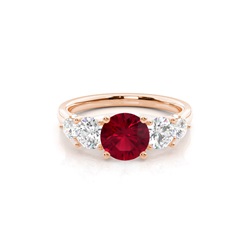 Prong Setting Ruby Five Stone Ring