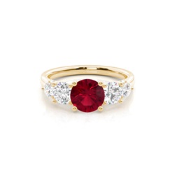 Prong Setting Ruby Five Stone Ring