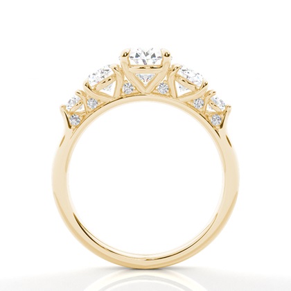 Yellow Gold 5 Stone Diamond Rings