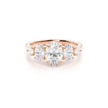 Rose Gold 5 Stone Diamond Rings