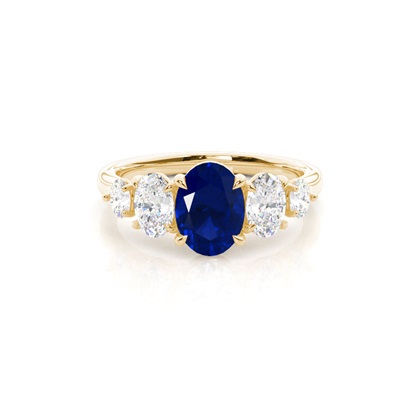 Yellow Gold 5 Stone Diamond Rings