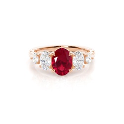 Prong Setting Ruby Five Stone Ring