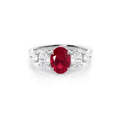 Prong Setting Ruby Five Stone Ring