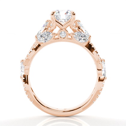 Krappenbesetzter Diamant-Verlobungsring