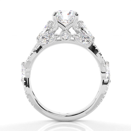 Krappenbesetzter Diamant-Verlobungsring