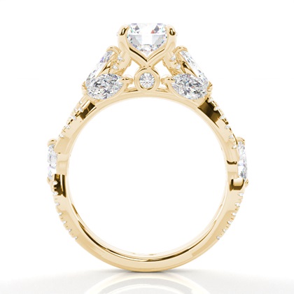 Krappenbesetzter Diamant-Verlobungsring