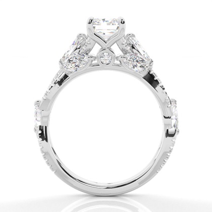 Krappenbesetzter Diamant-Verlobungsring