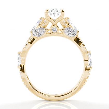 Krappenbesetzter Diamant-Verlobungsring