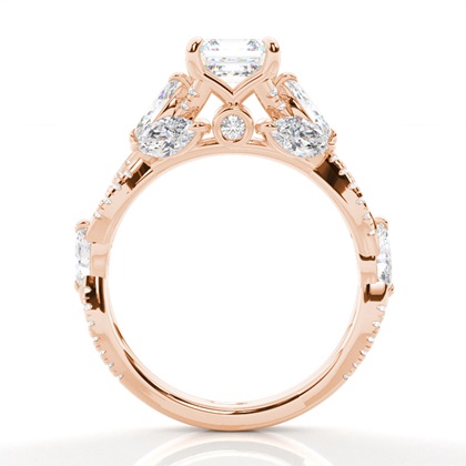 Krappenbesetzter Diamant-Verlobungsring