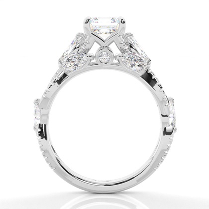 Krappenbesetzter Diamant-Verlobungsring