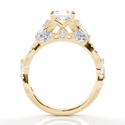 Krappenbesetzter Diamant-Verlobungsring