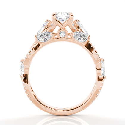 Krappenbesetzter Diamant-Verlobungsring